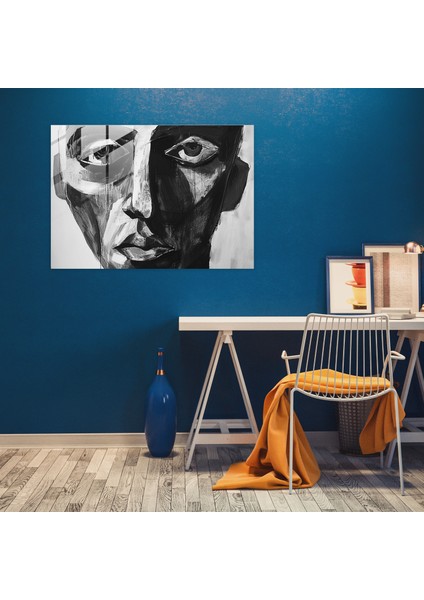 Pablo Picasso Modern Sanat Cam Baskı - Pablo Picasso, Abartılı Özellikler, Cam Baskı, Modern Sanat, 45X30