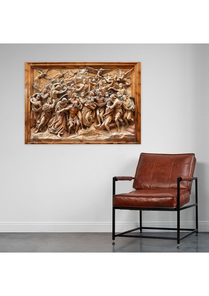 Michelangelo Dramatik Incil Sahnesi Duvar Dekorasyonu - Michelangelo, Kanvas Tablo, Michelangelo, Duvar Dekorasyonu, 50X30 fiyatları