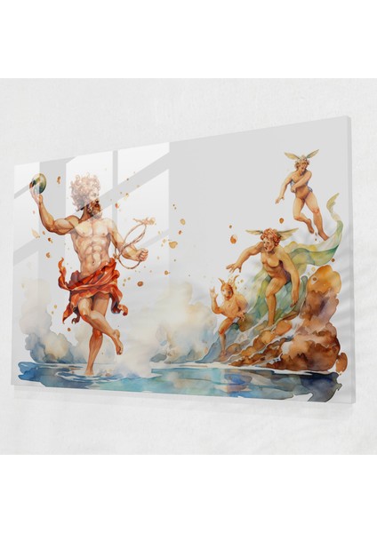 Mitoloji Cam Baskı: Şakacı Hermes - Mitoloji, Antikalar, Yunan Tanrısı, Cam Duvar Sanatı, 45X30