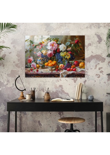 Rokoko Tarzı Resim Cam Sanatı - Rokoko Tarzı Resim, Ev Dekorasyonu, Cam Baskı, Cam Sanatı, 45X30