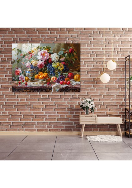 Rokoko Tarzı Resim Cam Sanatı - Rokoko Tarzı Resim, Ev Dekorasyonu, Cam Baskı, Cam Sanatı, 45X30