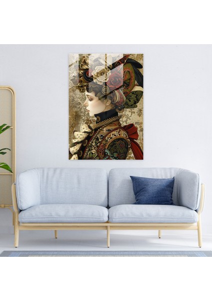Maniyerizm Cam Tablo - Renkli Elegance - Maniyerizm, Maniyerizm, Duvar Dekorasyonu, Modern Sanat, 30X45 fiyatları