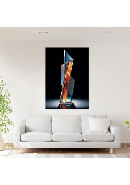Gerçekçi Cam Heykel Duvar Sanatı - Gerçekçi Cam Heykel, Kanvas Tablo, Duvar Sanatı, Işık Oyunu, 30X50 modelleri