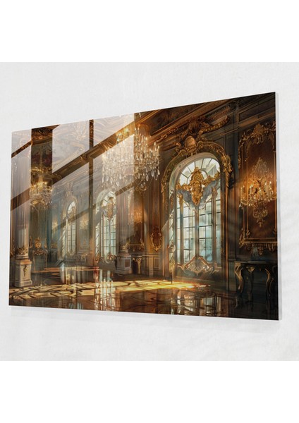 Rokoko Tarzı Resim Modern Sanat - Rokoko Tarzı Resim, Cam Sanatı, Ev Dekorasyonu, Duvar Dekorasyonu, 45X30