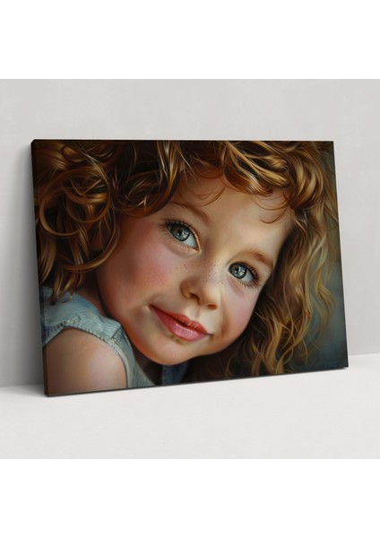 Realizm Kanvas Tablo Masum Çocuk Portresi Duvar Tablosu - Realizm, Kanvas Tablo, Realizm, Kanvas Tablo, 50X30