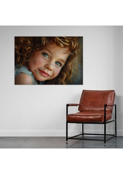 Realizm Kanvas Tablo Masum Çocuk Portresi Duvar Tablosu - Realizm, Kanvas Tablo, Realizm, Kanvas Tablo, 50X30
