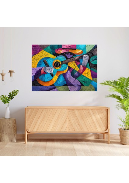 Pablo Picasso Soyut Gitarist Duvar Tablosu - Pablo Picasso, Kanvas Tablo, Kanvas Tablo, Pablo Picasso, 100X70 modelleri