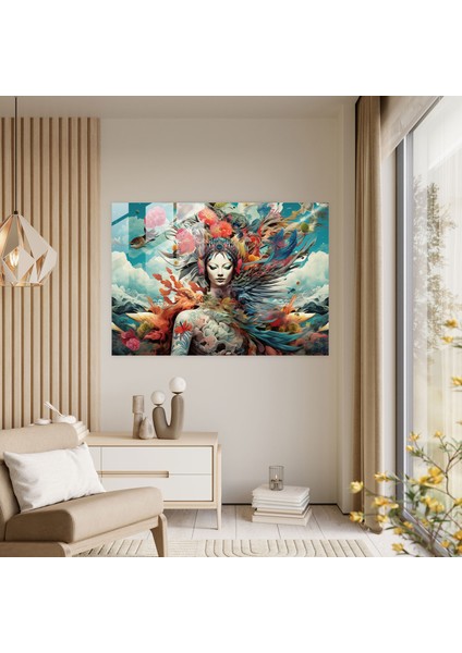 Mitoloji Cam Baskı: Gerçeküstü Karışık Teknik Kolaj - Mitoloji, Mitoloji, Kolaj, Gerçeküstü, 45X30 fiyatları