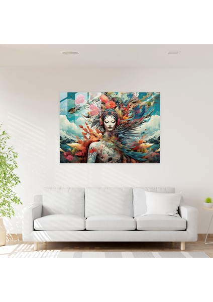 Mitoloji Cam Baskı: Gerçeküstü Karışık Teknik Kolaj - Mitoloji, Mitoloji, Kolaj, Gerçeküstü, 45X30 modelleri