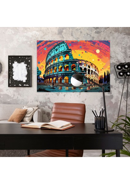 Colosseum Pop Art Duvar Dekorasyonu - Roma, Duvar Sanatı, Pop Art, Roma, 50X30