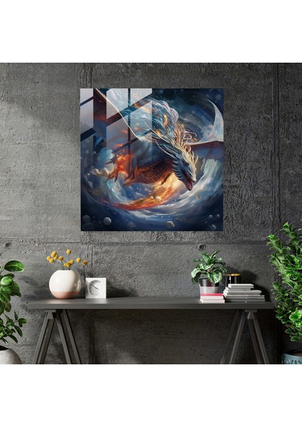 Orta Dünya Cam Baskı - Göksel Yükseliş - Orta Dünya, Modern Sanat, Cam Sanatı, Gökyüzü, 30X30 modelleri