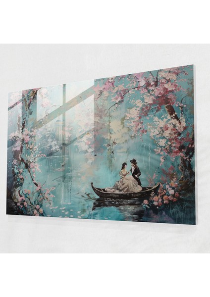 Rokoko Tarzı Resim Cam Sanatı - Rokoko Tarzı Resim, Modern Sanat, Cam Duvar Sanatı, Rokoko Tarzı Resim, 45X30