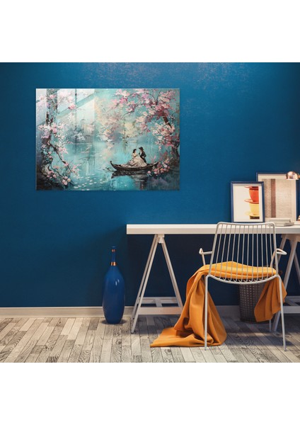 Rokoko Tarzı Resim Cam Sanatı - Rokoko Tarzı Resim, Modern Sanat, Cam Duvar Sanatı, Rokoko Tarzı Resim, 45X30