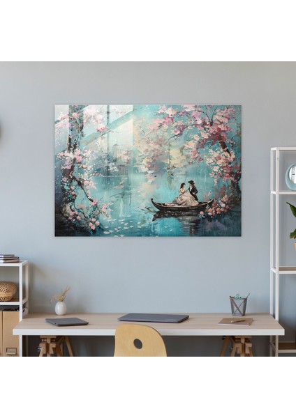 Rokoko Tarzı Resim Cam Sanatı - Rokoko Tarzı Resim, Modern Sanat, Cam Duvar Sanatı, Rokoko Tarzı Resim, 45X30