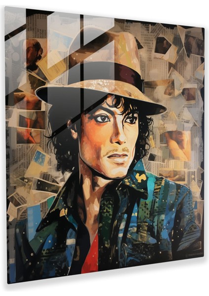 Michael Jackson Cam Baskı - Unutulmaz Anlar Kolajı - Micheal Jackson, Duvar Dekorasyonu, Unutulmaz Anlar, Modern Sanat, 30X30