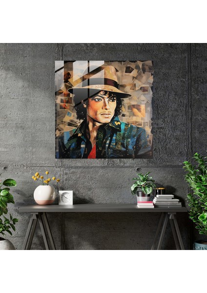Michael Jackson Cam Baskı - Unutulmaz Anlar Kolajı - Micheal Jackson, Duvar Dekorasyonu, Unutulmaz Anlar, Modern Sanat, 30X30