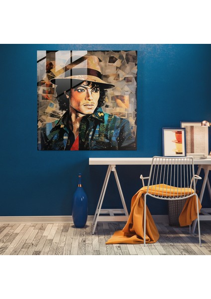 Michael Jackson Cam Baskı - Unutulmaz Anlar Kolajı - Micheal Jackson, Duvar Dekorasyonu, Unutulmaz Anlar, Modern Sanat, 30X30