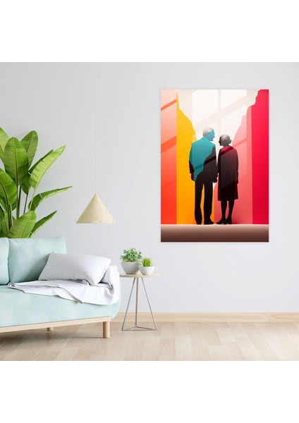 Yaşlılar Duvar Süslemesi - Yaşlılar, El Ele Tutuşmak, Yaşlılar, Beraberlik, 30X45 modelleri