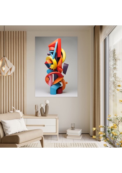 Gerçekçi Cam Heykel Duvar Sanatı - Gerçekçi Cam Heykel, Modern Soyut Heykel, Duvar Dekorasyonu, Canlı Renkler, 30X50