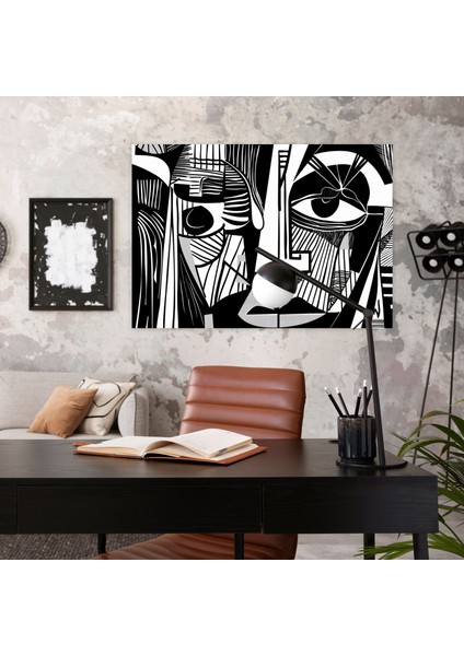 Pablo Picasso Kanvas Tablo - Pablo Picasso, Ev Dekorasyonu, Siyah Beyaz, Duvar Sanatı, 50X30