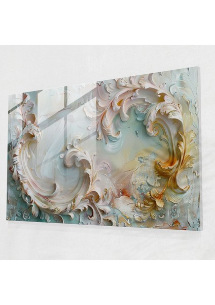 Rokoko Tarzı Resim Cam Sanatı - Rokoko Tarzı Resim, Cam Duvar Sanatı, Ev Dekorasyonu, Modern Sanat, 45X30
