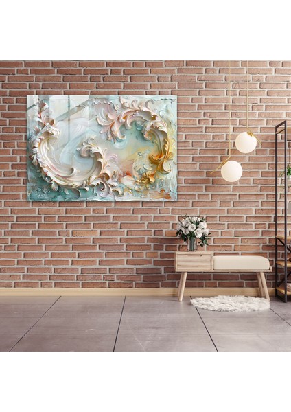 Rokoko Tarzı Resim Cam Sanatı - Rokoko Tarzı Resim, Cam Duvar Sanatı, Ev Dekorasyonu, Modern Sanat, 45X30