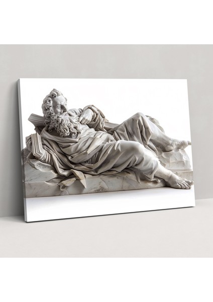 Michelangelo Duvar Dekorasyonu - Peygamber Yeremya Heykeli Kanvas Tablo - Michelangelo, Kanvas Tablo, Duvar Dekorasyonu, Michelangelo, 50X30