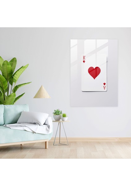 Oyun Kağıdı Cam Sanatı - Oyun Kağıdı, Temiz Arka Plan, Ev Dekorasyonu, Duvar Dekorasyonu, 30X45 fiyatları