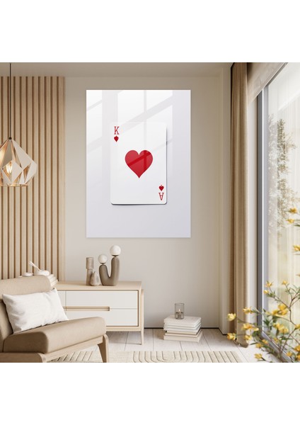 Oyun Kağıdı Cam Sanatı - Oyun Kağıdı, Temiz Arka Plan, Ev Dekorasyonu, Duvar Dekorasyonu, 30X45 modelleri