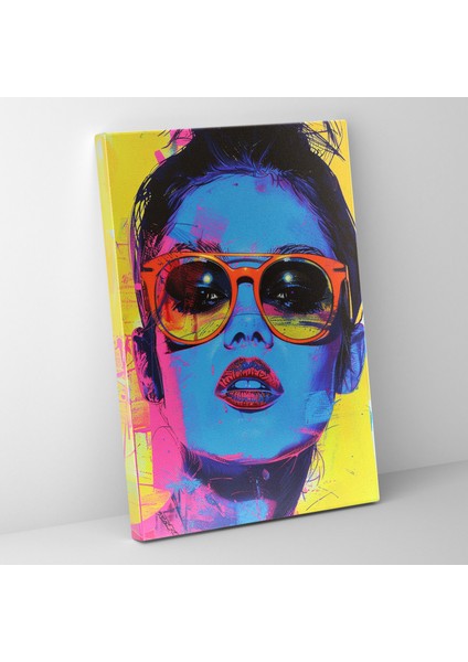 Popart Tarzı Kanvas Tablo - Popart, Warhol'dan Esinlenen, Canlı Renkler, Kanvas Tablo, 30X50