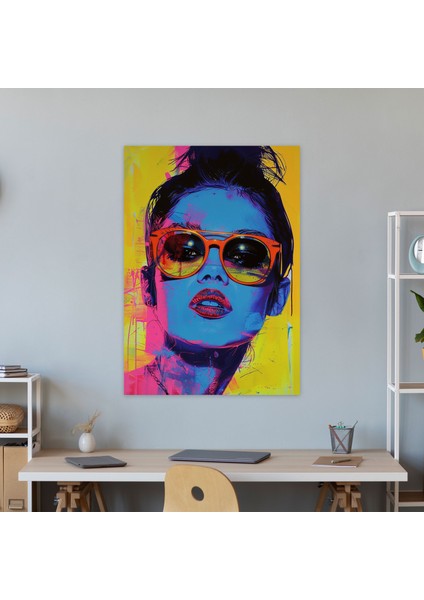 Popart Tarzı Kanvas Tablo - Popart, Warhol'dan Esinlenen, Canlı Renkler, Kanvas Tablo, 30X50