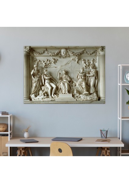 Neoklasizm Alegorik Figürler Duvar Sanatı - Neoklasiklik, Neoklasiklik, Duvar Sanatı, Kanvas Tablo, 50X30 fiyatları