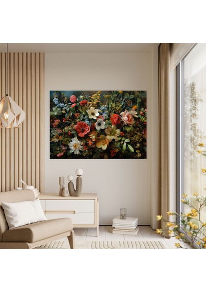 Ön Raphael Kardeşliği Çiçekli Kanvas Tablo - Ön Rafael Kardeşliği, Duvar Sanatı, Kanvas Tablo, Kanvas Tablo, 50X30