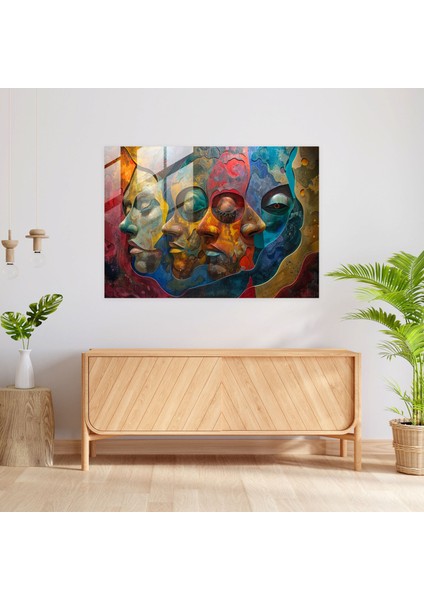 Salvador Dali Cam Sanatı - Bıyıklı Figürler - Salvador Dali, Salvador Dali, Modern Sanat, Gerçeküstücülük, 45X30 fiyatları
