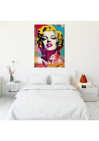 Popart Tarzı Duvar Tablosu - Popart, Duvar Süslemesi, Kanvas Tablo, Duvar Sanatı, 30X50