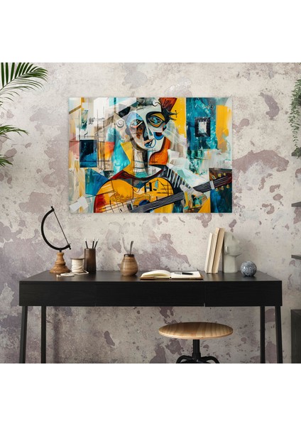 Pablo Picasso Ev Dekorasyonu: Gerçeküstü Müzisyen Portresi - Pablo Picasso, Pablo Picasso, Ev Dekorasyonu, Müzisyen, 45X30