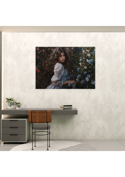 Ön Raphael Kardeşliği Duvar Tablosu - Rüya Gibi Genç Kız Portresi Kanvas Tablo - Ön Raphael Kardeşliği, Duvar Dekorasyonu, Duvar Sanatı, Ön Raphael Kardeşliği, 50X30 modelleri