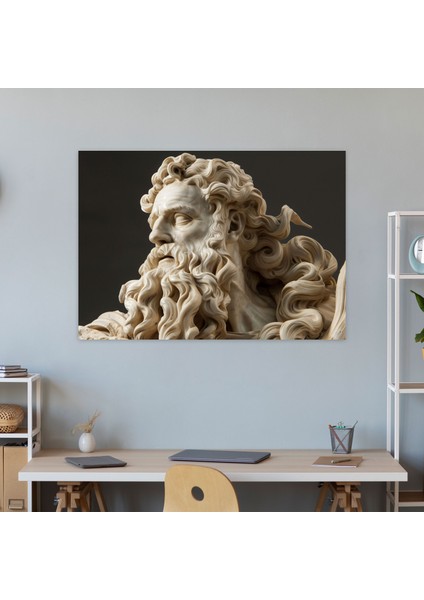 Michelangelo Duvar Sanatı - Musa Kanvas Tablo - Michelangelo, Duvar Dekorasyonu, Kanvas Tablo, Kanvas Tablo, 70X50