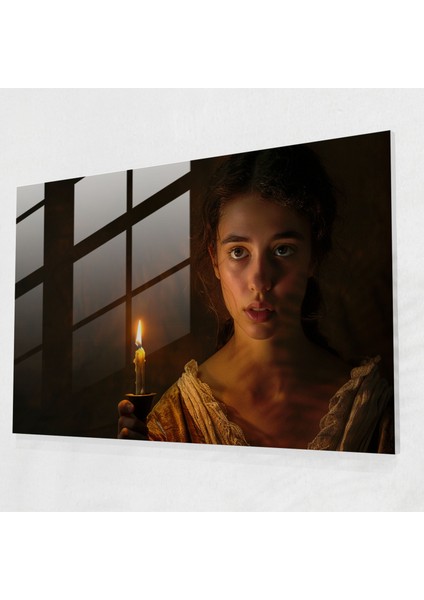 Rembrandt Cam Duvar Sanatı Duvar Dekorasyonu - Rembrandt, Dramatik Aydınlatma, Cam Duvar Sanatı, Ev Dekorasyonu, 45X30