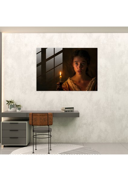 Rembrandt Cam Duvar Sanatı Duvar Dekorasyonu - Rembrandt, Dramatik Aydınlatma, Cam Duvar Sanatı, Ev Dekorasyonu, 45X30 modelleri