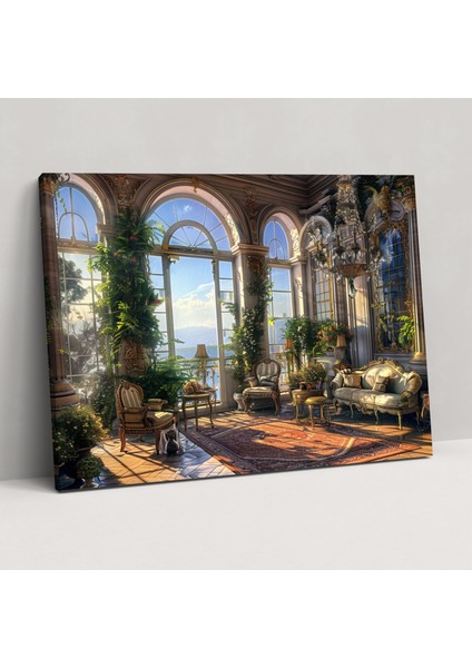 Neoklasizm Romantik Ortamlar Duvar Tablosu - Neoklasizm, Ev Dekorasyonu, Duvar Sanatı, Kanvas Tablo, 50X30