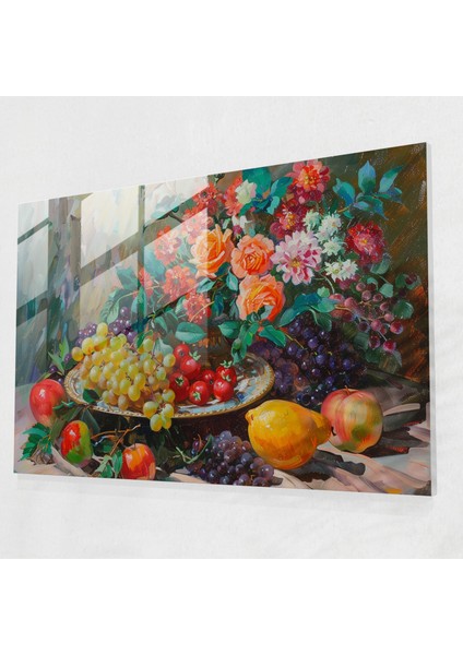 Post-Empresyonizm Natürmort Cam Baskı - Post-Empresyonizm, Duvar Dekorasyonu, Ev Dekorasyonu, Modern Sanat, 45X30