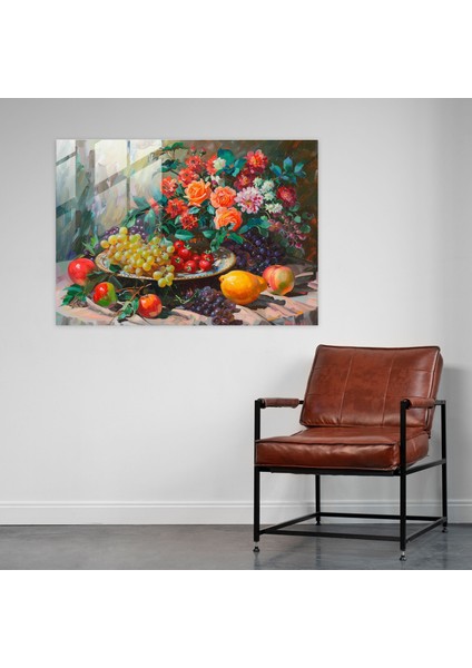 Post-Empresyonizm Natürmort Cam Baskı - Post-Empresyonizm, Duvar Dekorasyonu, Ev Dekorasyonu, Modern Sanat, 45X30 fiyatları