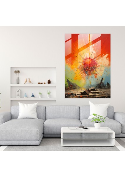 Soyut Cam Baskı - Oppenheimer Atom Bombası Testi - Oppenheimer, Cam Baskı, Modern Sanat, Duvar Süslemesi, 50X70