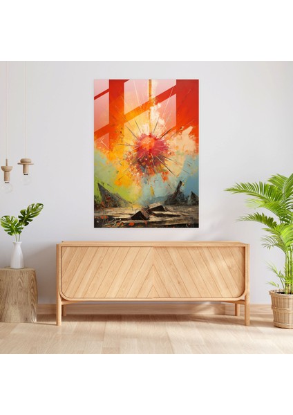 Soyut Cam Baskı - Oppenheimer Atom Bombası Testi - Oppenheimer, Cam Baskı, Modern Sanat, Duvar Süslemesi, 50X70