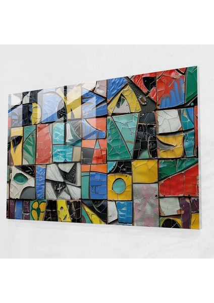 Pablo Picasso Modern Sanat - Renkli Mozaik - Pablo Picasso, Pablo Picasso, Modern Sanat, Renkli Mozaik, 45X30