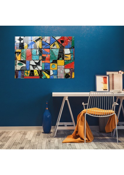 Pablo Picasso Modern Sanat - Renkli Mozaik - Pablo Picasso, Pablo Picasso, Modern Sanat, Renkli Mozaik, 45X30 modelleri