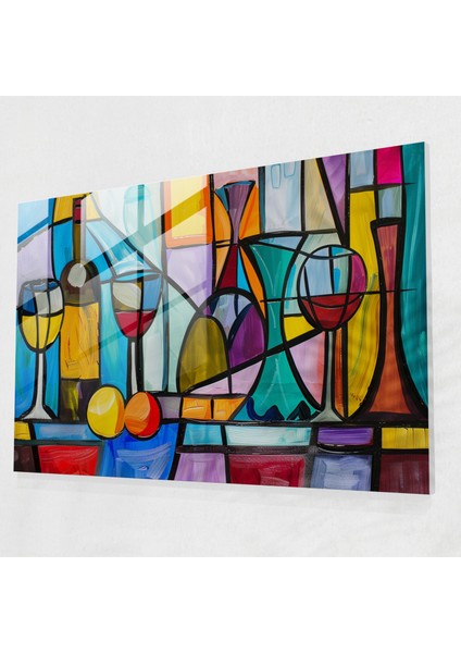 Pablo Picasso Renkli Cam Sanatı - Pablo Picasso, Modern Sanat, Cam Duvar Sanatı, Pablo Picasso, 45X30