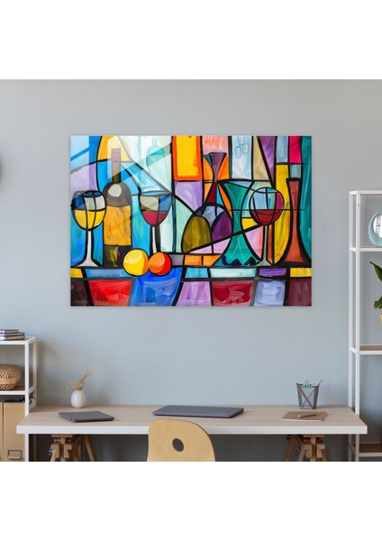 Pablo Picasso Renkli Cam Sanatı - Pablo Picasso, Modern Sanat, Cam Duvar Sanatı, Pablo Picasso, 45X30