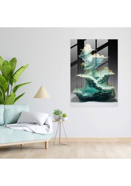 Cam Sanatı Enstalasyonu - Çağdaş Üç Boyutlu Cam Baskı - Gerçekçi Cam Heykel, Çağdaş, Ev Dekorasyonu, Modern Sanat, 30X45